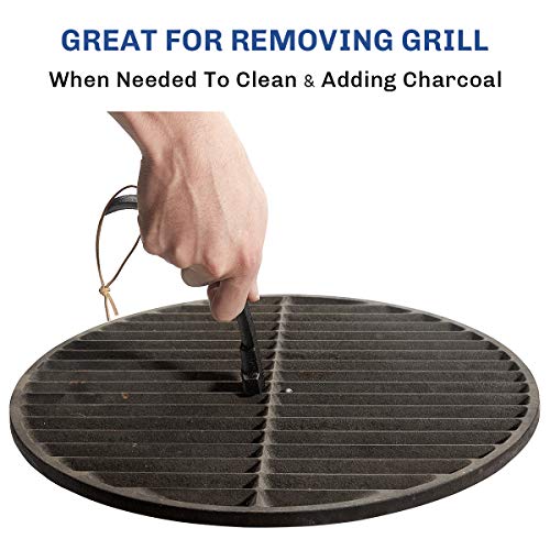 GriAddict Grill Grate Lifter, Cast Iron Grill Grate Tool BBQ Grate
