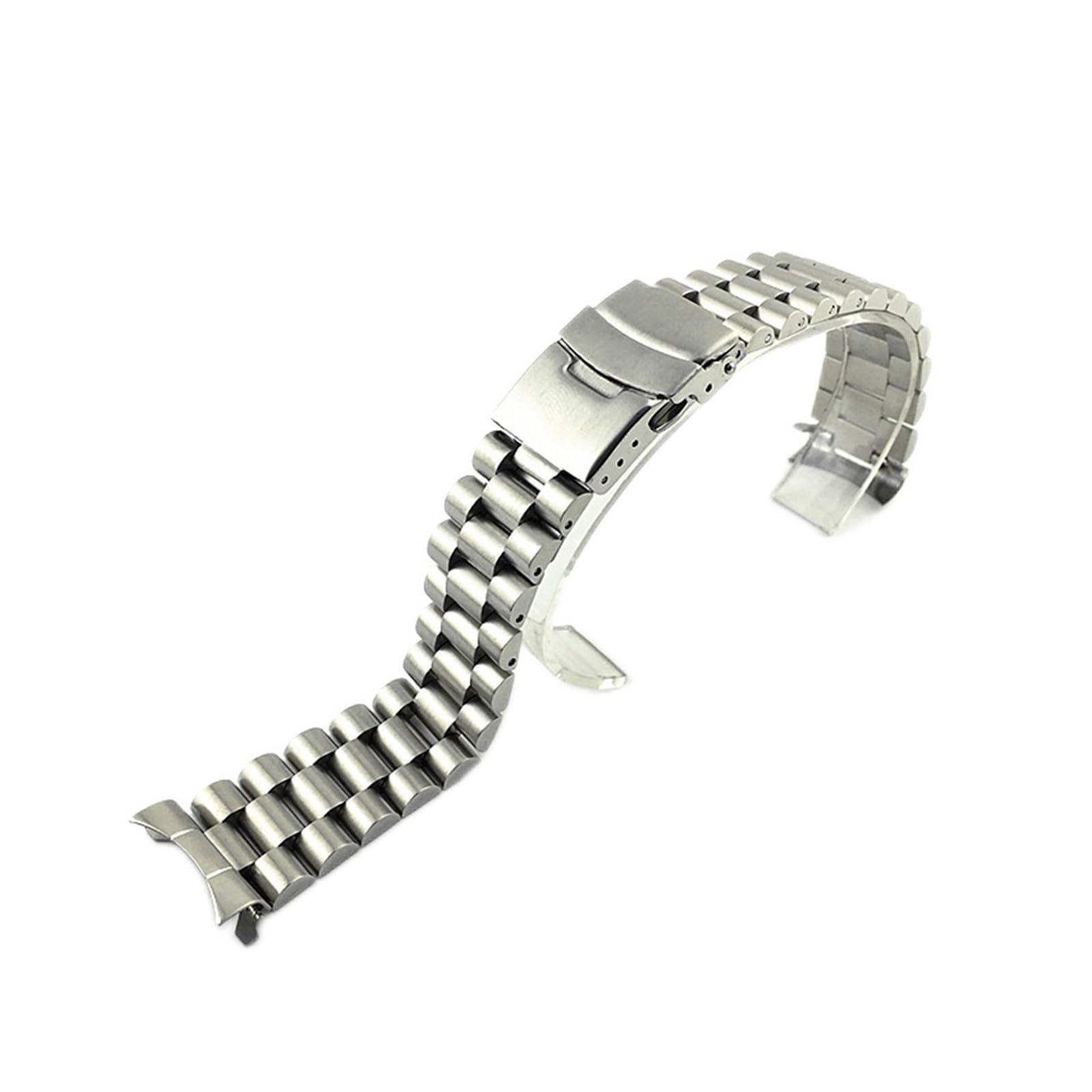 Pasek do zegarka z szybkozłączką, 20mm 22mm pasek do zegarka ze stali nierdzewnej mężczyźni kobiety solidna zakrzywiona końcówka metalowa bransoletka na nadgarstek akcesoria do paska