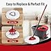 6 Pack Mop Head Replacements for O-Cedar, Spin Mop Replacement Head Compatible with Easywring 1-Tank Mop Refill, Microfiber, Machine Washable, Easy to Replace, Deep Cleaning