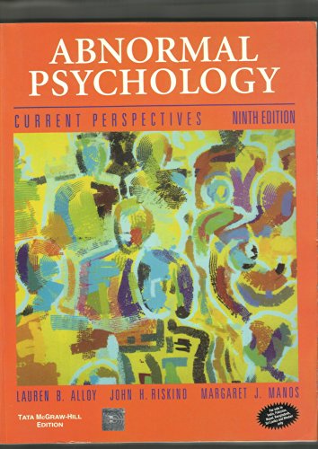 Abnormal psychology current perspectives 9th ed... 007061587X Book Cover