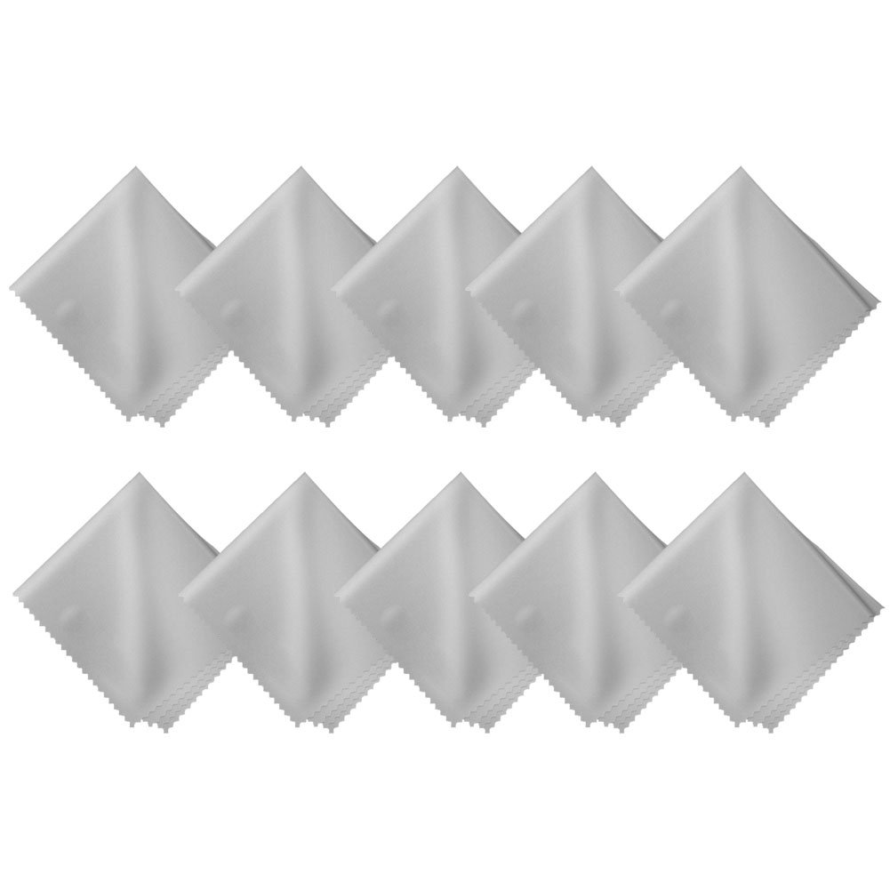 Gemini_mall Grey Gemini_mall® 10Pcs Microfiber Cleaning Cloths For Cleaning Spectacles, Sunglasses, Ipads, Smartphones, Tablets, Smart Tvs, Lenses, Laptops And Jewellery (Grey)