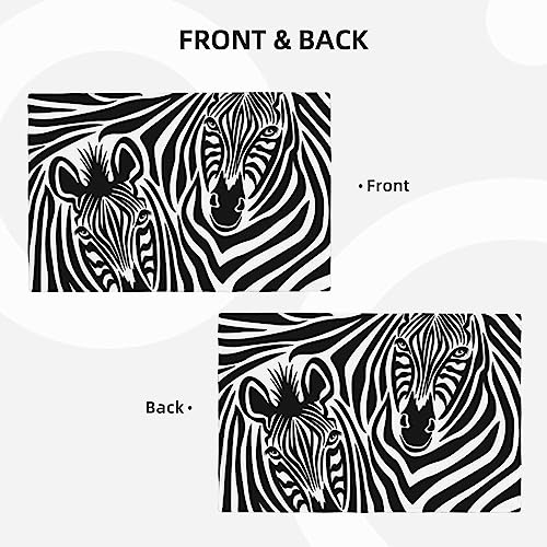 Sets de table aspect lin de qualité supérieure Zebra résistants et antidérapants pour buffet - 4