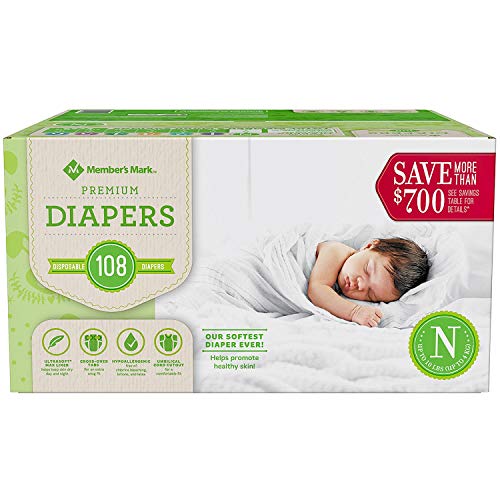 member's mark 108 newborn diapers