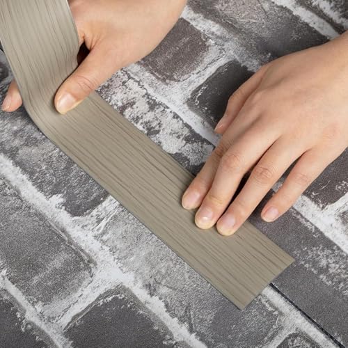 GOUZIBHD Self Adhesive Floor Transition Strip,Door Threshold Ramp,Flat Divider Strip,Flooring Transition for Joining Floor Gaps,Carpet,Threshold Cover,Floor Divider Strip(Size:5cmX2m,Color:Grey Wood) by GOUZIBHD - Image 4