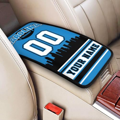 Custom Carolina Car Armrest Covers Personalized Football