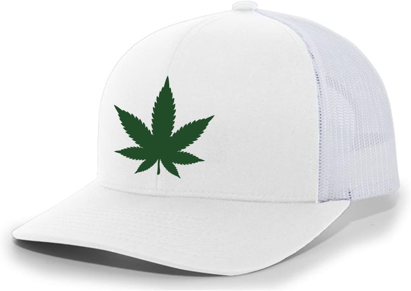 Weed Pot Leaf Marijuana Cannabis Men's Mesh Back Trucker Hat Baseball Cap