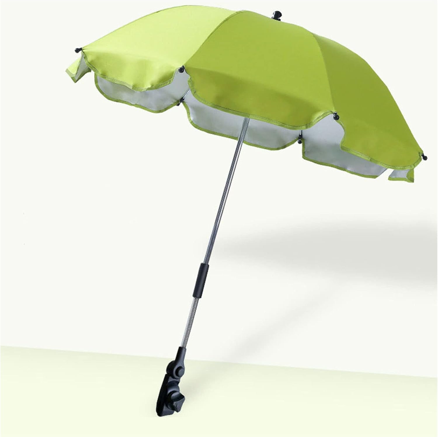 Pram Umbrella Canopy Parasol, 65cm/25.5in Pram Sun Shade with Adjustable Clamp, for Pushchairs, Stroller and Buggy (Color : C1)