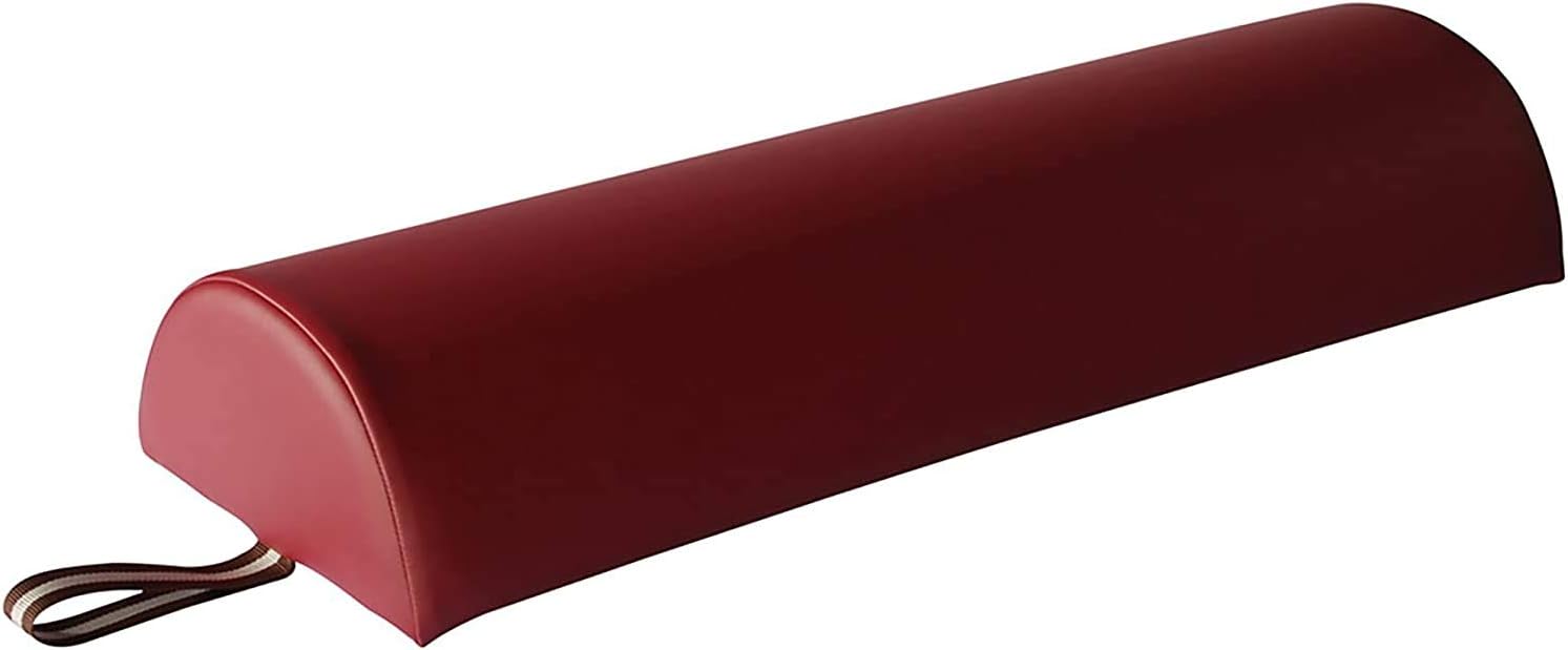 Master Massage Tables 9" Large Half Round Bolster Pillow - Enhance Your Massage Experience with Durable and Soft PU Leather Cushion (Burgundy)