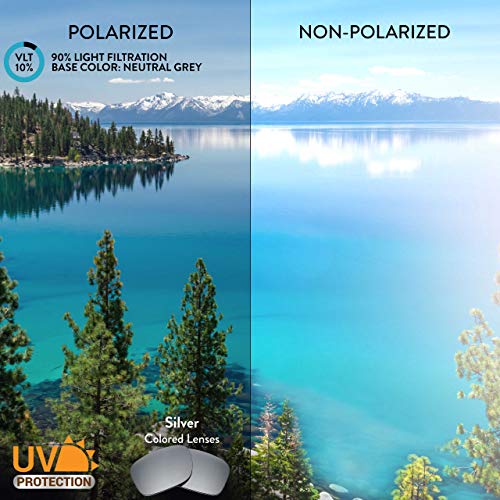 Apex Lenses Polarized PRO Replacement Lenses for Blenders Rose Theater Sunglasses (Silver)