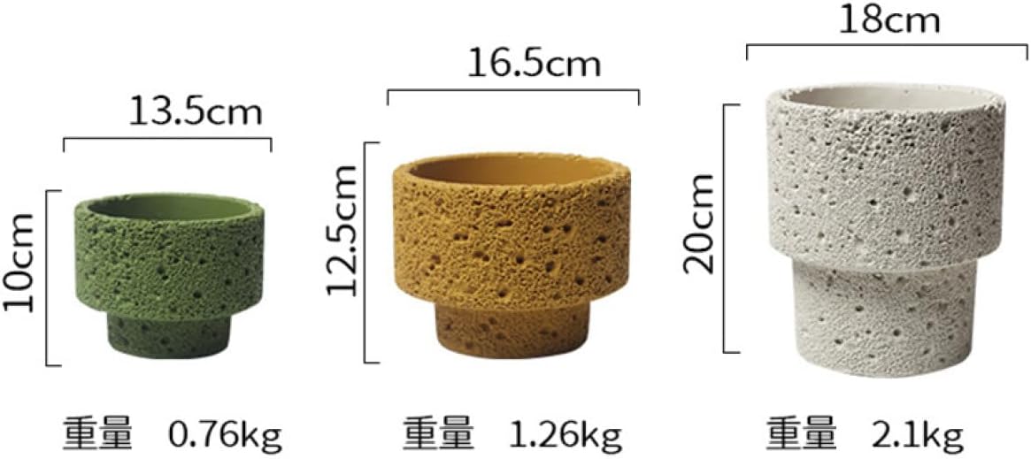 [ADSNS] 鉢植え 多肉植物鉢 北欧 シンプル セメント製 底穴付き アイデア植木鉢 鉢ポット 個性的 ユニーク 玄関 卓上 置