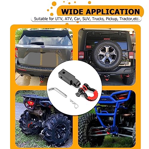 WeiSen Rear Hitch Receiver for Standard 2'' Attachments & 2" Shackle Hitch Receiver with 3/4'' D Ring Shackle, 7/8" Locking Pin Compatible with Kawasaki Teryx KRX 4 1000 2020-2026 by WeiSen - Used condition - Image 9