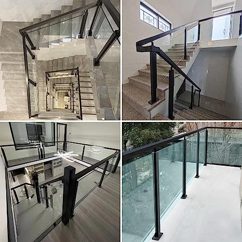 Garde-corps en verre noir et acier pour balcon et terrasse - 6