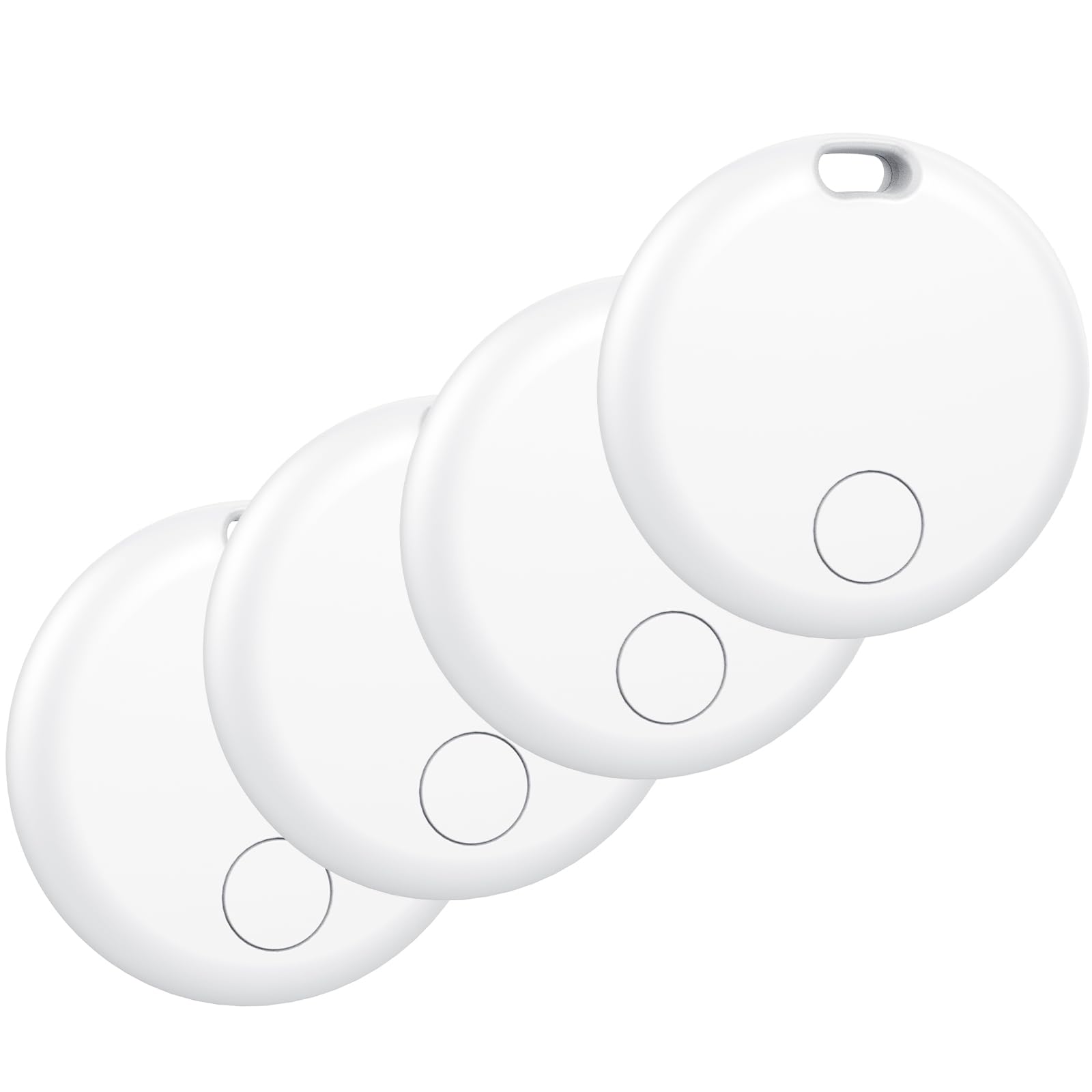 Air Tracker Tags-4 Pack: Smart Bluetooth Tracker, Item Finder Works with Apple Find My (iOS Only) App, Trakcer Tag Locator for Keys, Luggage, Satchel, Backpack etc. (Not for Android Devices)