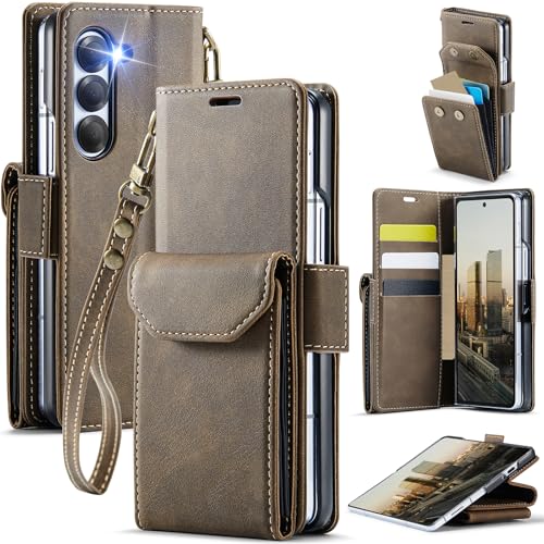 Coque Samsung Z Fold 6 Asuwish Cuir Marron : l'Élégance Idéale pour le Bureau