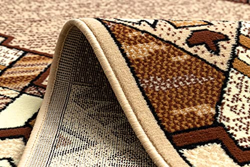 Alfombra de Pasillo Baryton Beige 140x220 cm para Hogar 8
