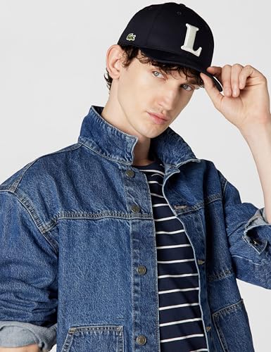 Image of Lacoste Unisex Adult L Embroidered Cotton Twill Cap