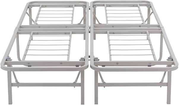 Bed Frame, Pipe Bed, Steel Bed, Folding Bed, Compact, Lightweight, Gray, Single