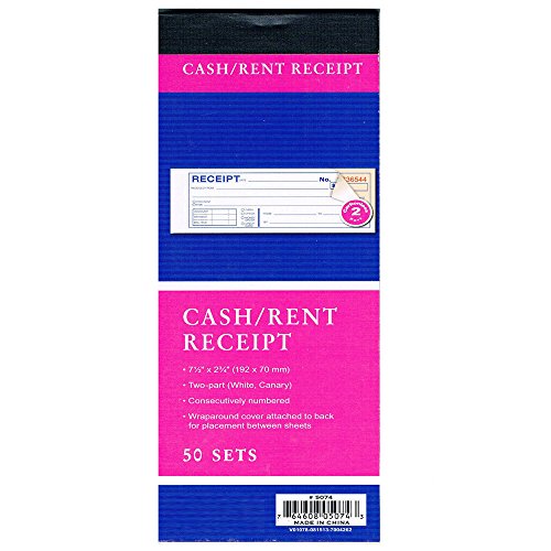 5 X Carbonless Cash Money Rent Receipt Record Book 2 Part 50 Sets Duplicate Copy #TOP1