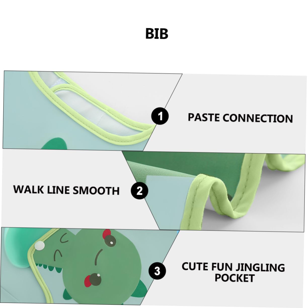 Abaodam 3piezas Babero Para Bebés Delantal De Comida De Limpiar Protección Para Alimentación y Diseño Adorable