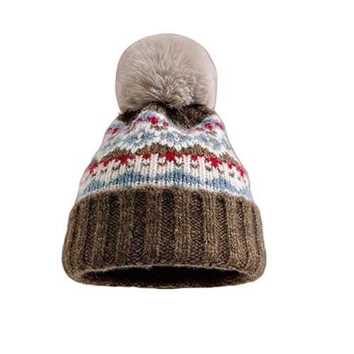 Winter Knitted Beanie Hat with Pom Pom