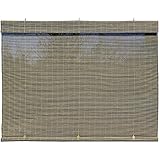 Radiance - Matchstick Outdoor Roller Shades for Porch or Patio Privacy Screen, Roll-up Bamboo Blinds for Windows, Driftwood, 36' W x 72' L