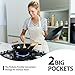 VALOME 2 Pack Kitchen Aprons, Apron for Cooking with 2 Pockets, Unisex Adjustable Neck Strap Chef Aprons for Men Women (BLACK & BROWN)