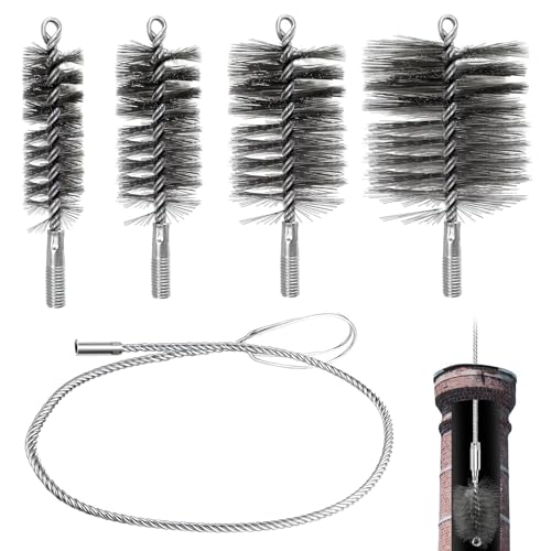 Ofenrohrbürste Set, 5 Stück Rohrreinigungsbürste, Schornsteinfeger Bürste, Kaminbürste, Heizkesselbürste, Schornsteinbesen, Enthält Bürsten in Den Größen 30mm, 50mm, 80mm und 150mm Ofenrohrbürste Set, 5 Stück Rohrreinigungsbürste, Schornsteinfeger Bürste, Kaminbürste, Heizkesselbürste, Schornsteinbesen, Enthält Bürsten in Den Größen 30mm, 50mm, 80mm und 150mm