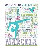 Gymnastics Personalized Typography Print -PrintChicks Gymnast Custom Poster Wall Decor