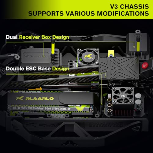 CROBOLL 1/10 Brushless Carbon Fiber RC Drift Cars for Adults with Gyro, Fast RC Rally Car 50 mph |4Ghz All Terrain Remote Control Car 4x4 Hobby RTR 3S Battery