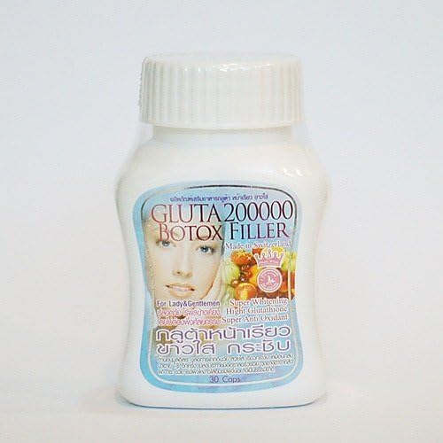 Gluta 200000mg Vitamin C Collagen Whitening Skin V-shape Anti Aging 30 Pills