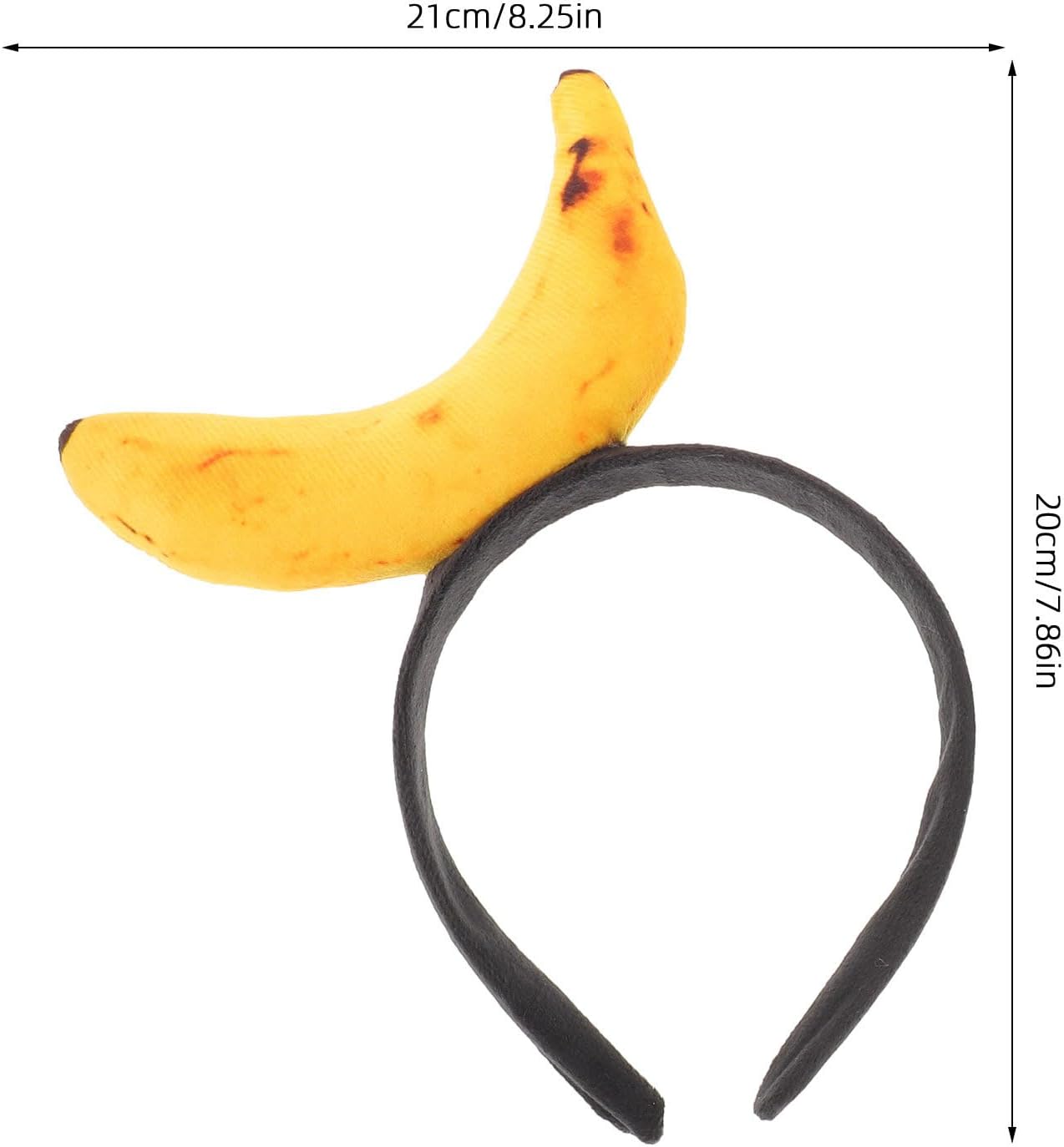VANZACK 4pcs Funny Banana Headband, Fruit Costume Hair Accessories, Food-themed Party Headwear for Halloween, Birthday, Cosplay, Back to School