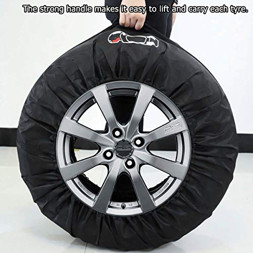 Queta Bandentassen, set van 4 stuks, waterdichte autobanden, tassen met handvat, bandenbescherming, geschikt voor 13-17… - Image 4