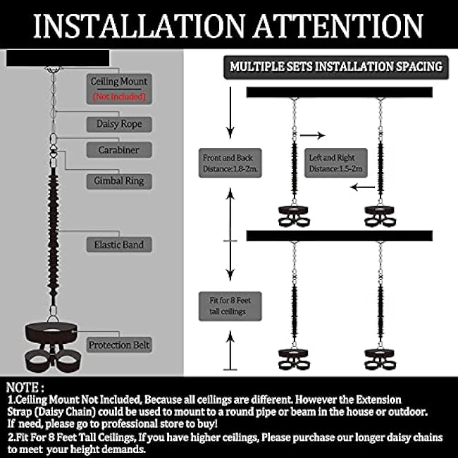 Dasking Heavy Bungee Resistance Band Set Gravity Yoga Bungee Cord Resistance Belt Set 4D Bungee Dance Rope Workout Fitness Home Gym Professional Training Equipment