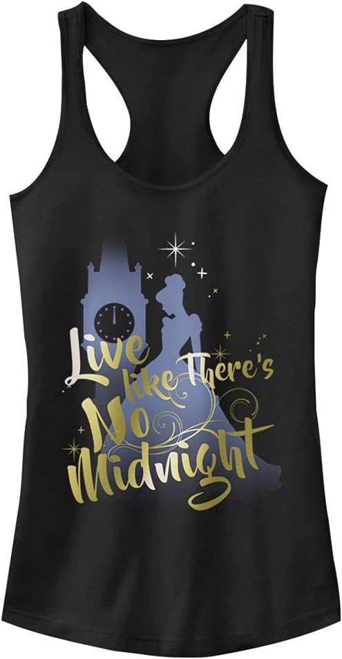 Disney Girls Disney Princess No Midnight Slim Fit, Scoop Hem Racerback Tank