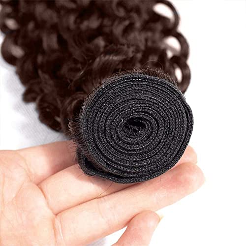 Creuost Deep Wave Human Hair Bundles #4 Chocolate Brown Hair Extensions Cheveux Humains TisséS For Women Unprocessed Brazilian Virgin Hair 3 Bundles Total 150g 18 20 22 Inch – vue 5