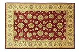 RUG PRINCE Afghan Chobi Ziegler Teppich Handgeknüpft 170x230 Rot Floral Wolle