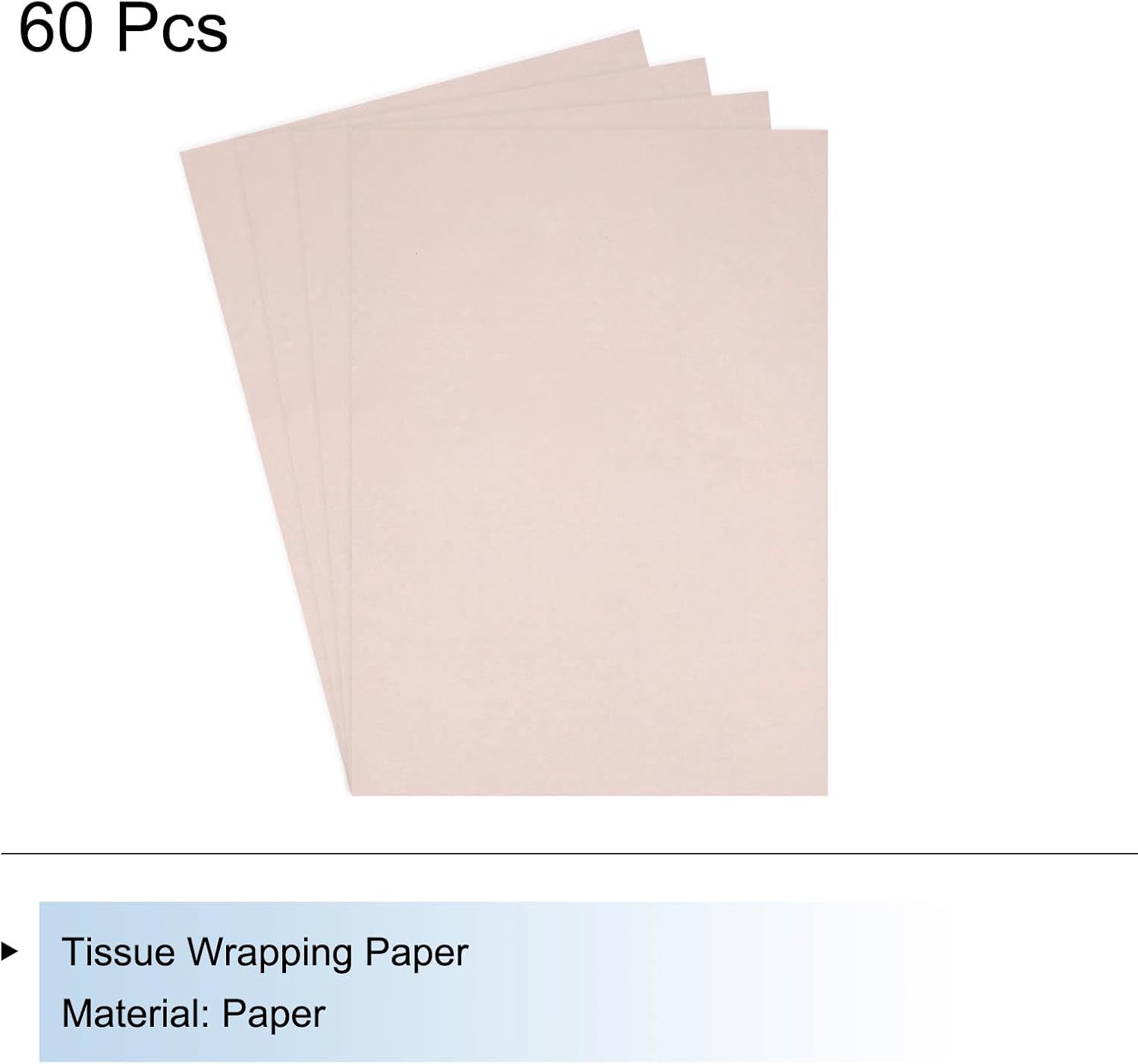 MECCANIXITY 60 Sheets Champagne Waterproof Tissue Paper 20x28 Inch Tissue Gift Wrapping Paper for Florist Bouquet Supplies, DIY Crafts Birthday Holiday Decoration