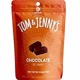 Tom & Jenny's Sugar Free Soft Caramel Candy with Chocolate and Sea Salt - Low Net Carb Keto Chocolate Candy - with Xylitol and Maltitol - (Chocolate Caramel, 1-pack)