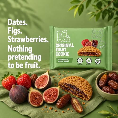 Dido's Soft Baked Fruit Filled Cookies – Real Medjool Dates, Figs & Strawberry Filling – 16 Individually Wrapped Snack Cookies – Lunchbox, Office, Coffee & On-The-Go Snacks — view 3