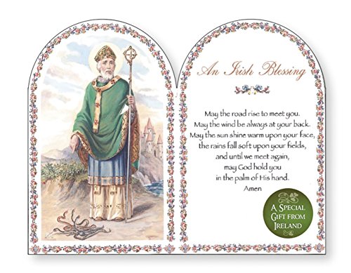 St Patrick Wooden Prayer Plaque With Irish Blessing
