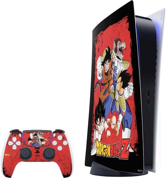 Skinit Decal Gaming Skin Compatible with PS5 Bundle - Officially Licensed Dragon Ball Z Goku Portrait Design