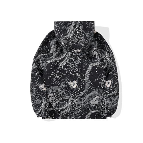 Image of SNOW DREAMS Boys Waterproof Rain Jacket Windbreaker Lightweight Coat Kids Raincoat Outerwear