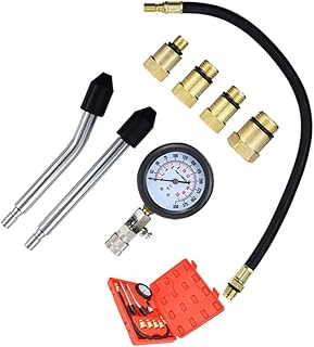 Milisten Kit Veicular Testador De Compressão De Cilindro Medidores De Pressão De Pneu Medidor De Pressão De Cilindro Medidor De Pressão De Motocicleta A Ar Testador De Compressão De Carro