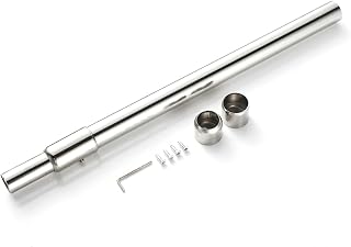 Adjustable Closet Rod,Susenya Closet Rod for Hanging Clothes 16-26 inch,Stainless Steel,Silver -Pack of 1