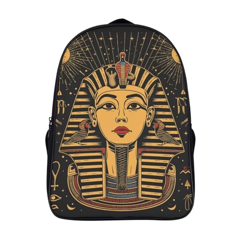 Mochila infantil de faraón egipcio 3D para guardería y preescolar con correa de pecho