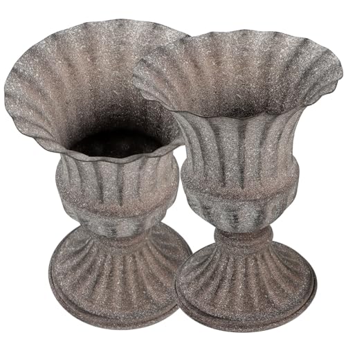 Jarrones funerarios retro de 2 piezas para cementerio y decoración exterior de tumbas 2