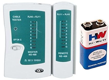 AlexVyan-Genuine Accessory with 1 year warranty- Multi-functional LED Network Cable Tester LAN Tester for RJ11, RJ12 and RJ45 With Battery