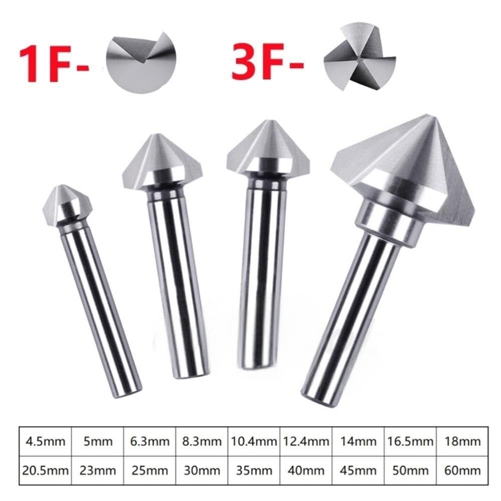 Fresa in Acciaio rapido a 90 Gradi, Punta for Lavorazione dei Metalli con 1/3 di Flauto, Punte for Fresa a Candela for Legno plastico, 1 Pezzo(23MM*3)