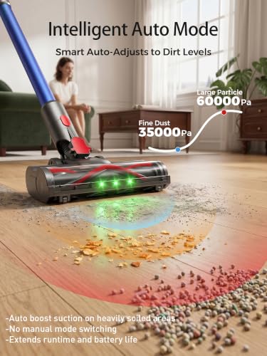 Image of Smart Cordless Vacuum Cleaner, 650W 60KPa 75Min Vacuum Cleaner for Home