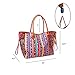 Large Womens Tote Beach Bag Lightweight Canvas Casual Handbag (Serape Leopard)